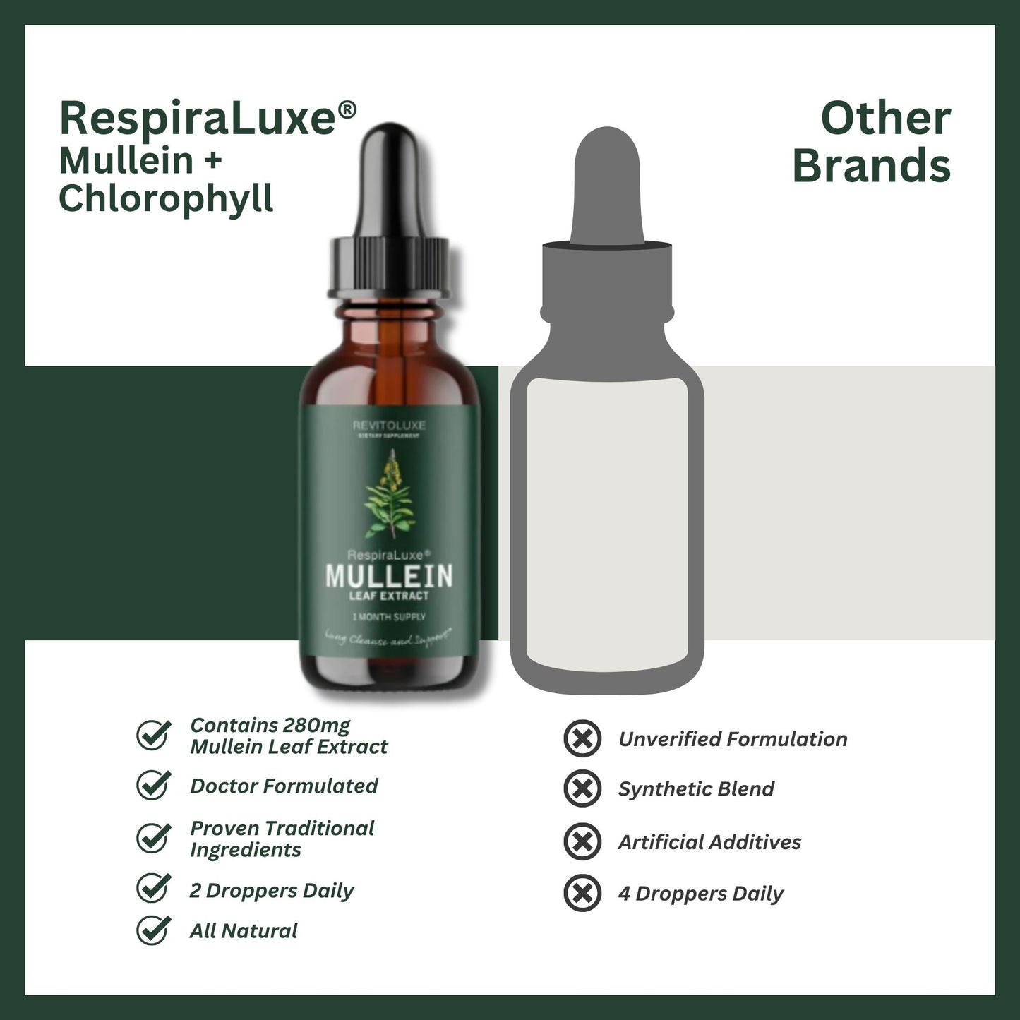 RespiraLuxe® Mullein + Chlorophyll Extract / MMR TEST